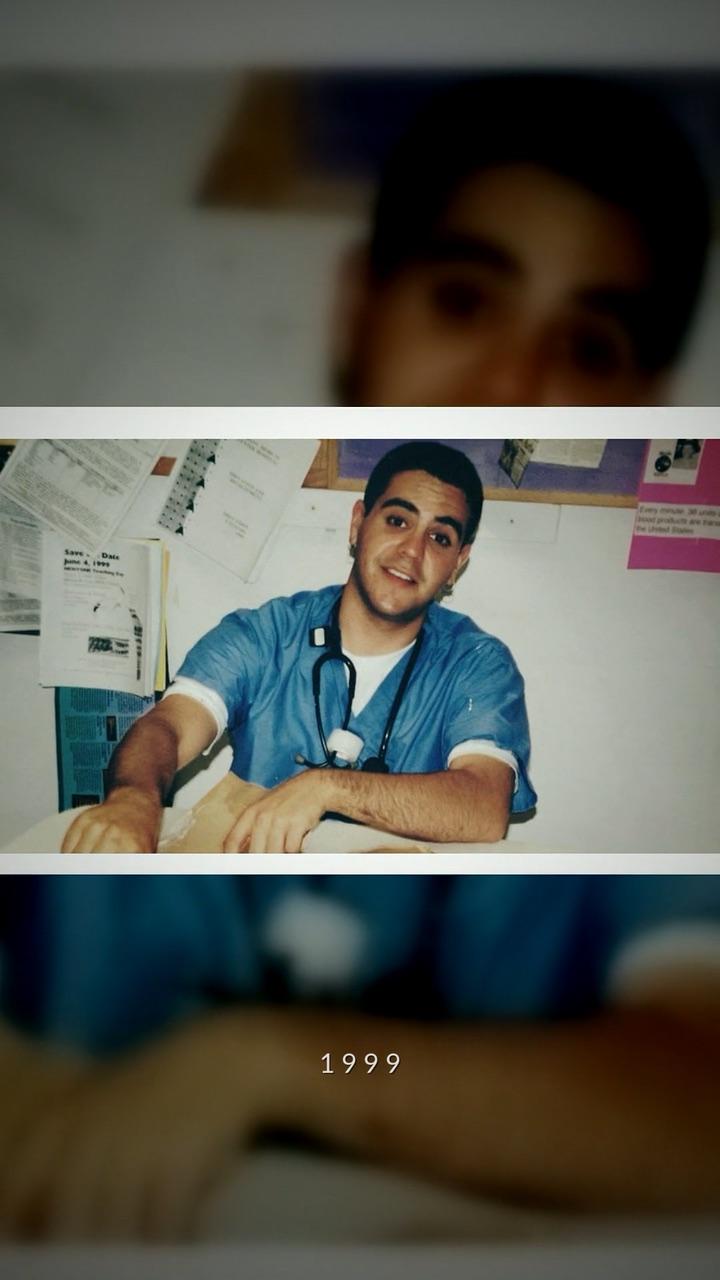 1999. Patient care associate, pre-med by day.